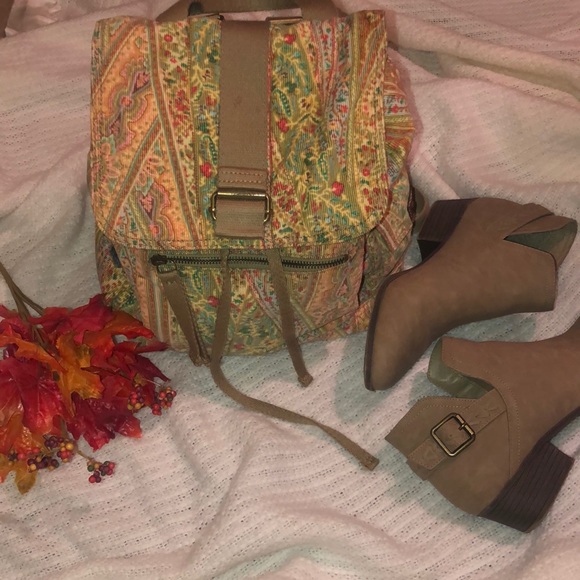 Fossil Handbags - Fossil Cloth Cord VNTG Backpack